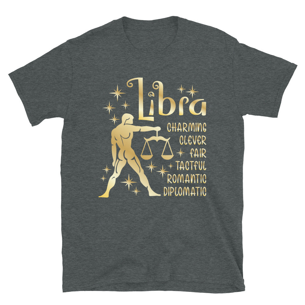 Libra Zodiac Positive Traits TShirt - Dark Heather Color - https://ascensionemporium.net